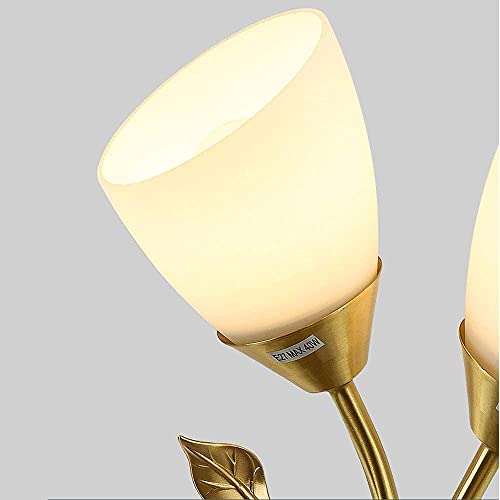 Candelabro de cristal moderno con soporte de latón para mesita de noche 5