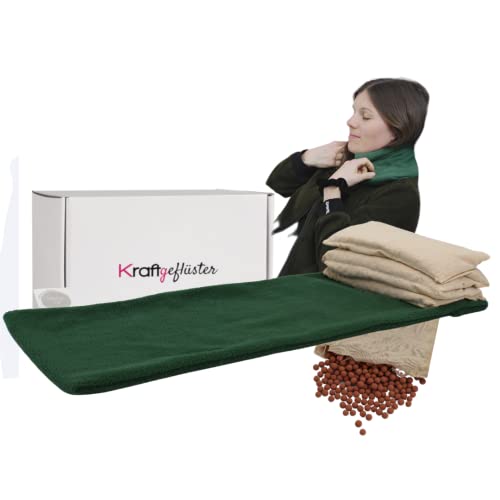 Kirschkernkissen XXL Mit Gürtel – 7-Kammer, Ca. 135 Cm, Wärme- & Kältekissen, Verstellbar 85-120 Cm Bauchumfang