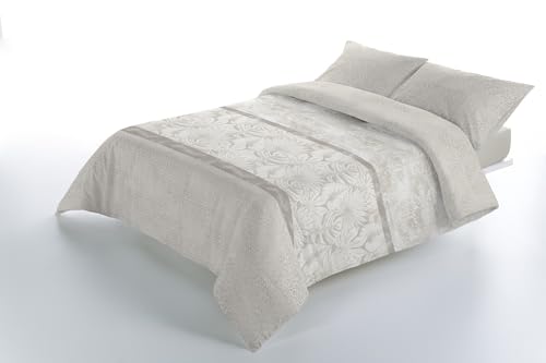Miniatura 6 de Textilhome Funda Nórdica Cama 180 Ramas - Microfibra Juego Edredón Nórdico 260x240 Cm Con 2 Fundas De Almohada 70x40 Cm , Tejido Suave, Transpirable Y Lavable Color Natural