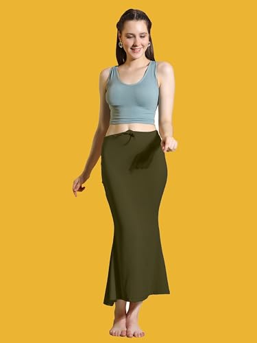 Image of Amazon Brand - Anarva Women Cotton Blended Saree Shapewear Regular Petticoat Skirt For Saree