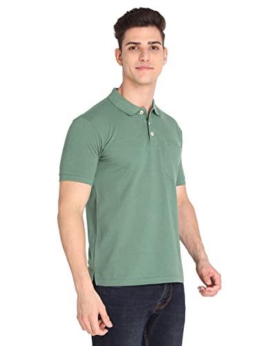 Image of CHKOKKO Men's Polo Cotton Regular Fit Half Sleeves T-Shirt with Pocket