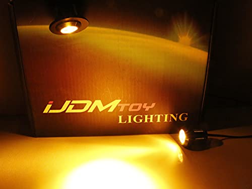 Lámparas LED de tornillo iJDMTOY 20mm ámbar para auto miniatura 3