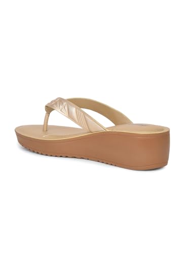Image of Bata Women's Casual Thong Slipper - Gold