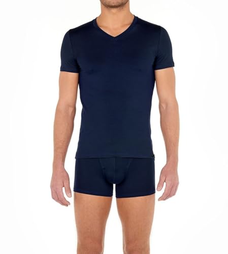 T-Shirt col V Hom Tencel Soft anti-transpiration blanc sous-pull