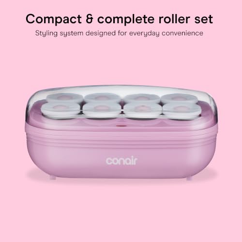 Conair Jumbo Hair Rollers, Ceramic, 2" Rollers, 8 Count, Pink - image 6