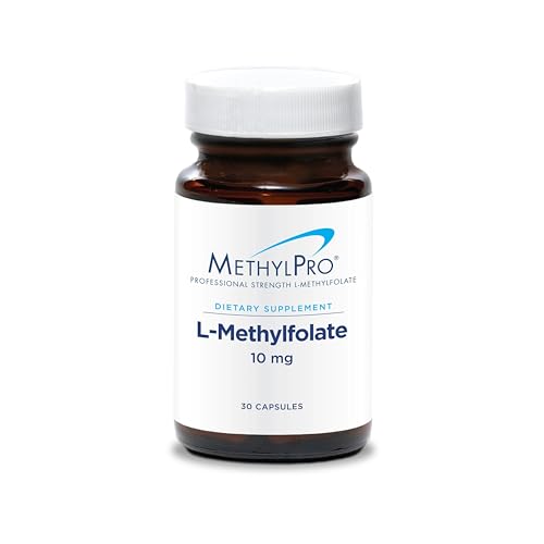 MethylPro L-Methylfolate 10 mg - L Methyl Folate, Methylfolate Supplement for Women & Men, Methylated Vitamin B9 (5-MTHF) for Brain Health, Focus, Calm - 30 Capsules (Pack of 1)