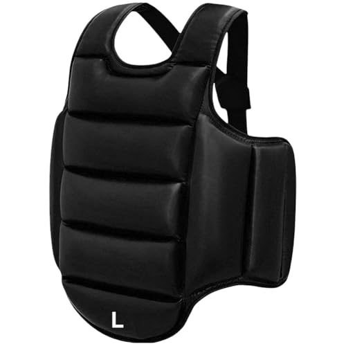 Lpitoy Protezione per Il Corpo Boxe, Protezione per Il Torace per Kickboxing MMA Muay Thai, Scudo Regolabile per Pugni Pesanti per Allenamento Sparring, Protezione per Parte Superiore della