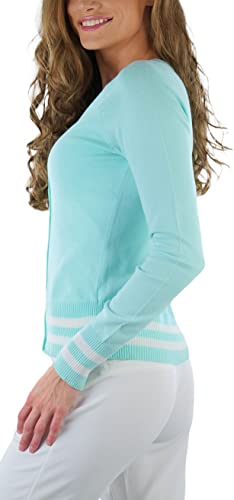 Image of ToBeInStyle Women's Long Sleeve Button Down V-Neck Cardigan