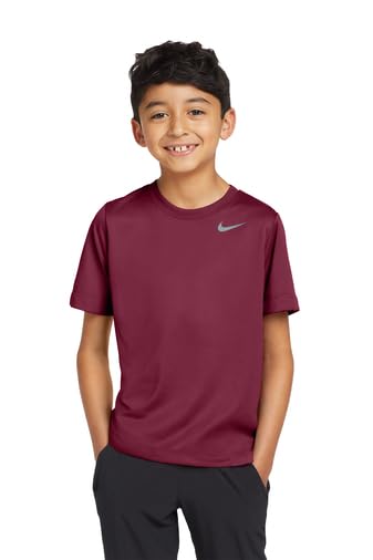 Nike Kids Short Sleeve Legend Tee Shirt (US, Alpha, Small, Regular, Team Maroon)