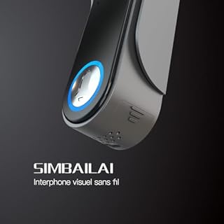 SIMBAILAI 8 Pouces WiFi 1080P Interphone Vidéo sans Fil Visiophone Portier,Tuya APP,Écran Tactile,Ultra-Mince, Détection de Mouvement,Champs de Vision 160°, IP65,Stockage Vidéo Gratuit,Sonnette vidéo