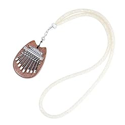 Xiaolan Pouce Piano 8 Touches Mini Kalimba Doigt Marimba Jouet en Bois Massif Cadeau avec lanière Pendentif Cadeaux - Les Beatles, Paul McCartney, John Lennon, RIngo Starr, George Harrison