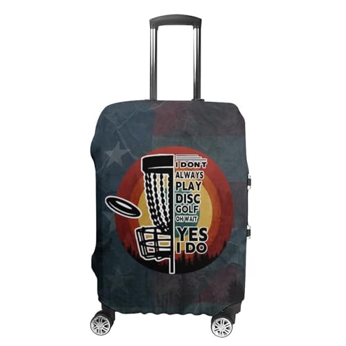 American Flag Disc Golf Travel Suitcase Protector Luggage Cover Protective Washable Anti-scratch Baggage Cover