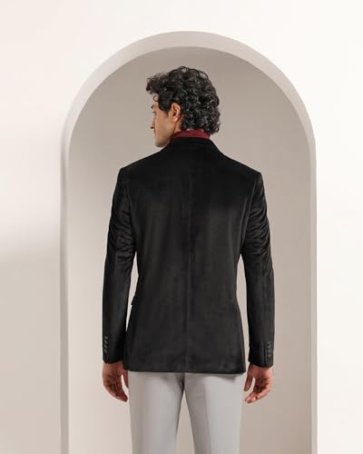 Image of Blackberrys Men Black Solid Blazers
