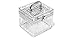 Caboodles Galaxy Glam Prima Donna Train Case Makeup Organizer, Silver Holographic