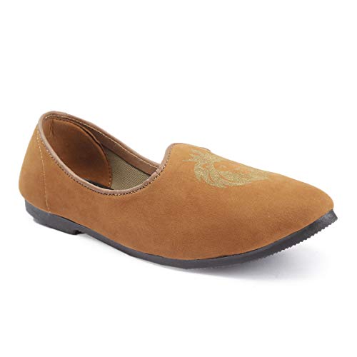 Image of YUVRATO BAXI Men's Suede Material Fashionable Casual Punjabi Jutti, Nagra and Mojari