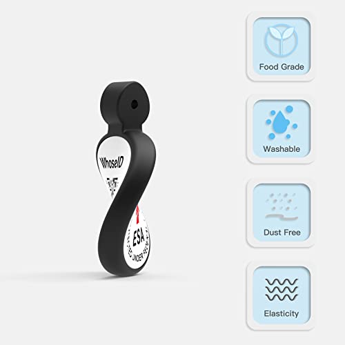 Qr Dog Tag, Esa Dog Id Tag, Emotion Service Animal Tag, Quiet Dog Tag, Silent Silicone Dog Tag, Modified Pet Online Profile, Lightweight Durable Cat Tag, Personalized Custom Dog Tag (Esa, White) #TOP3