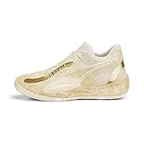 Rise Nitro Nephrite PUMA Rise Nitro Nephrite, Zapatillas de básquetbol Hombre, Oro metálico Marfil Esmerilado, 38 EU
