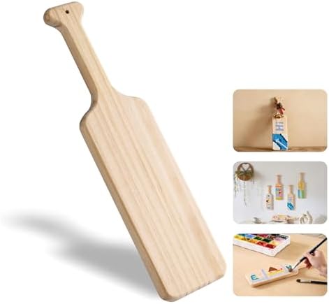 Falikoco 15 Inches Unfinished Wooden Paddle with Smooth Surface, Sorority Paddle Easy to Paint, Greek Paddle with Natural Texture, Fraternity Paddle Premium Solid Pine for Arts and Craft Projects