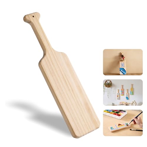 Falikoco 15 Inches Unfinished Wooden Paddle with Smooth Surface, Sorority Paddle Easy to Paint, Greek Paddle with Natural Texture, Fraternity Paddle Premium Solid Pine for Arts and Craft Projects