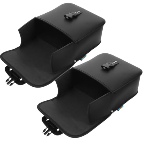 Sacoches latérales pour moto en PU noir - Paquet de selle miniatures équipement