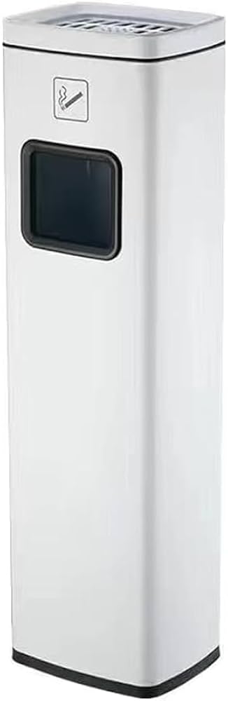 Amazon.co.jp: スタンド灰皿 屋外灰皿 シルバー 角型 吸い殻入れ