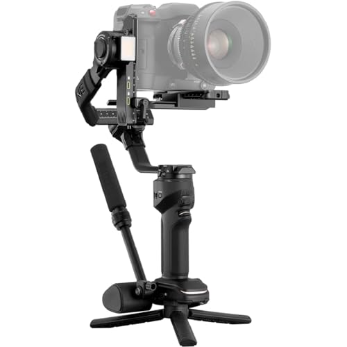 ZHIYUN Crane 4 Combo [Official] Stabilisateur Gimbal pour appareils Photo Reflex numériques et sans Miroir, stabilisateur de caméra 3 Axes avec poignée, Repose-Poignet, trépied, Sac, lumière, pour