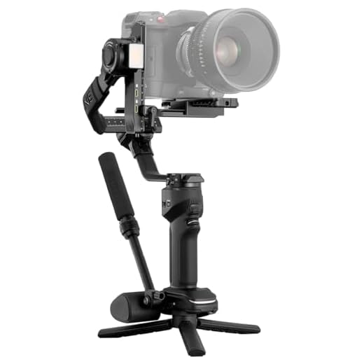 ZHIYUN Crane 4 Combo [Official] Gimbal Stabilisator für DSLR und spiegellose Spiegelreflexkameras, 3-Achsen-Kamerastabilisator mit Griff, Handballenauflage, Stativ, Tasche, Licht, für