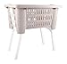 Freizeitmöbel und Leitern Cesta del Bucato con Manopole Gambe Sacchetto della Biancheria Cesto Portabiancheria Nuovo - Grigio Chiaro