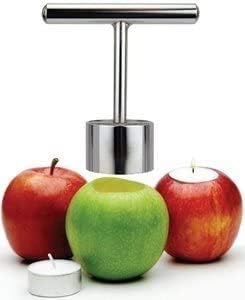 SkyMall Stainless Steel Votive Carver - 3.5 inches - Silver
