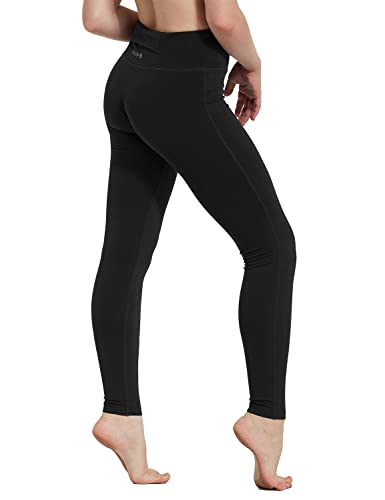 Baleaf Youth Girls' Athletic Dance Leggings Compression Pants Running Active Yoga Tights With Back Pocket Black M #TOP3