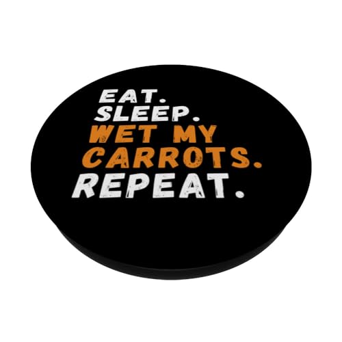 Funny Garden Humor Carrot Plant Garden Carrots Lover PopSockets Swappable PopGrip, Black - Image 2