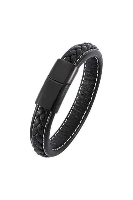 MEENAZ bracelets for Boys Girls Men Women | Leather Bracelet for Girls and Boys | Leather Silicon Wristband for Boys | Accessories Jewellery for Unisex | Birthday Gift for Girls Boys boyfriend (B0D96HCT6J) Amazon Price History, Amazon Price Tracker