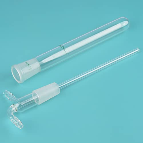 Funchem Borosilicate Glass Vacuum Cold Trap Glass Bubbler With 10Mm Serrated Hose, 200 Mm Length #TOP4