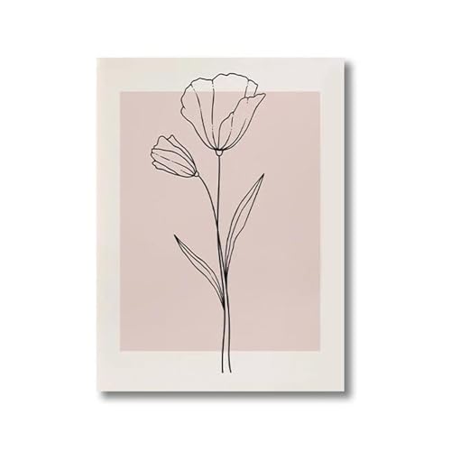 Affiche d'art Mural Rose : Solution Déco pour Murs Vides de Salon - 2