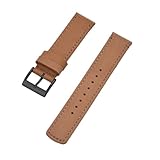 FYXT Cinturino In Vera Pelle 20mm 22mm Cinturino For Orologio Con Fibbia Ad Ardiglione Cinturini A Sgancio Rapido Bracciale Da Polso(Khaki Black,20mm)