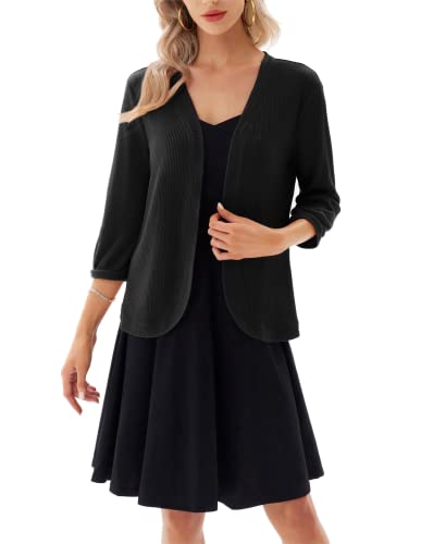 GRACE KARIN Cardigan da Donna con Maniche Corte a