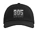 Santa Barbara 805 Area Code Vintage Palms California Adjustable Printed Baseball Hat, Black