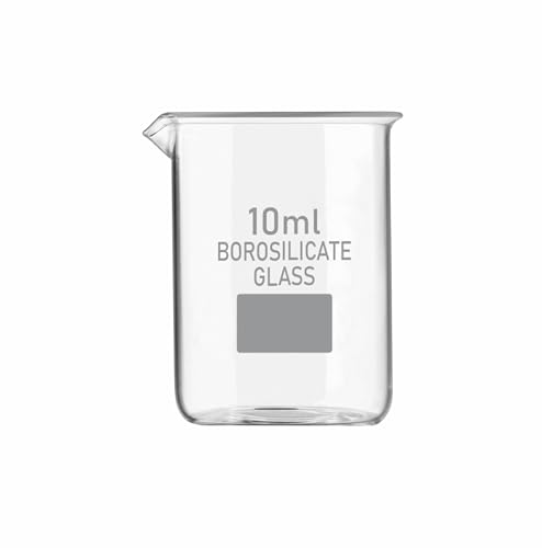 Image of VVS Borosilicate Glass Beaker 10ml pack of 5 of For School College, Lab Laboratry and professional use