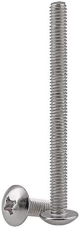 Adiyer 40-Pack Metric M4 x 50mm Machine Screws for Cabinet Drawer Knob Pull Handle, 304 Stainless Steel, Truss Head Bolts, Phillips Drive