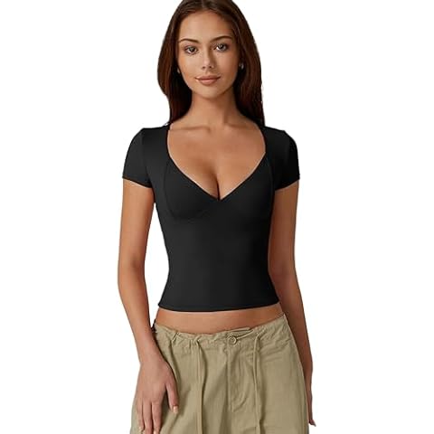 T-shirt Bcenoilua Femmes Col V Cover