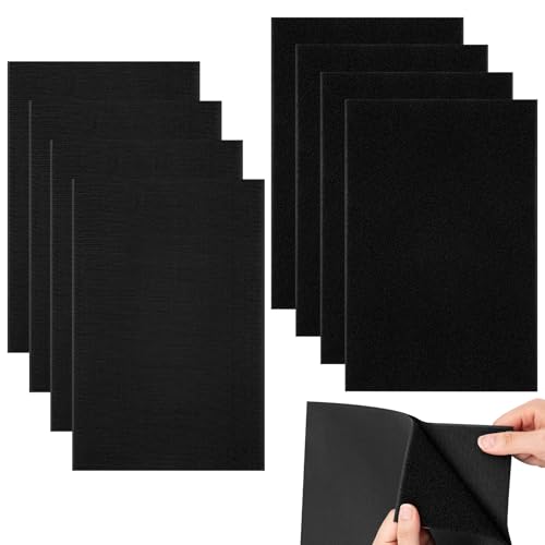 4 Paires Scratch a Coudre pour Tissu, 20 x 30 cm Nylon Bande Auto Agrippante, Bandes Magiques pour Textiles, Vêtements, Coussins, Chaussures (Non Adhésif)