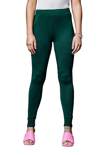 Image of ONE SKY Women Full Length Leggings | Cotton Modal Spandex Blend | High Waist Stretchable & Bio-Washed Fabric | Colour-Lock Technology | Comfortable Leggings for Women