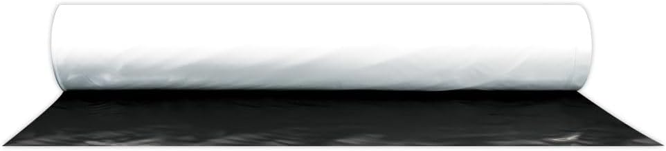 HTG Supply 10 Ft. X 100 Ft. Black and White Poly Film Roll for Grow Rooms