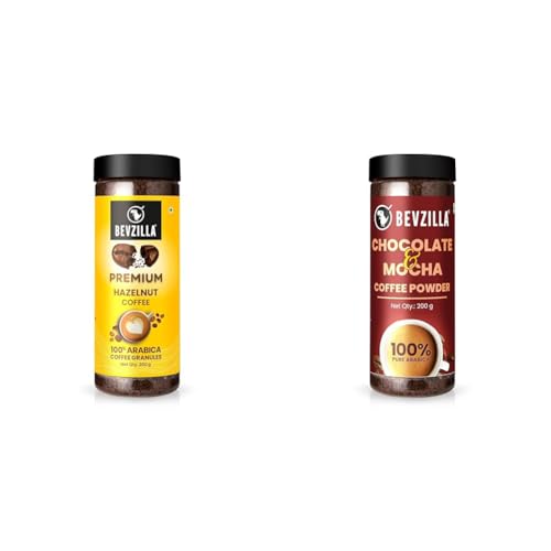 Image of Bevzilla Hazelnut Instant Coffee 200g & Choc