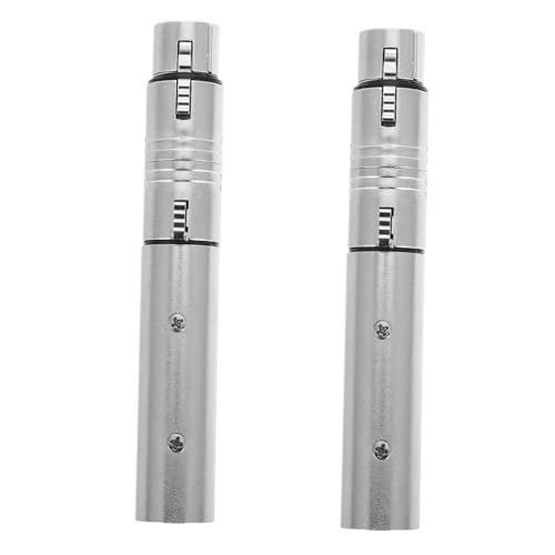 FELTECHELECTR 4 pièces Adaptateur XLR Malefemelle Connecteurs Métal Changeur de Genre pour Microphone Mixeur Amplificateur Audio Polyvalent