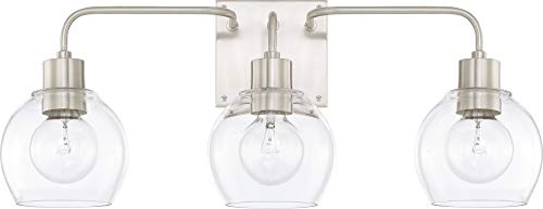 HomePlace by Capital Lighting 120031BN-426 Tanner Urban/Industrial Clear Glass Bathroom