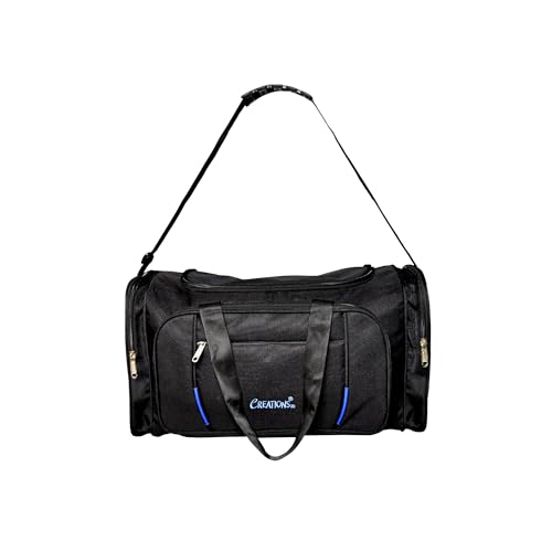 AA CREATION Classic Travel Duffel Bag for Men & Women – Ideal Bag for Luggage Travelling – Best Bag for Weekends & Vacation – Spacious & Durable – Unisex (Capcity 65-70L) (Black)
