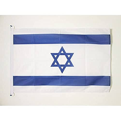 Image of Israel Flag 2' x 3' for outdoor - Israeli - Jewish flags 90 x 60 cm - Banner 2x3 ft Knitted Polyester with rings - AZ FLAG