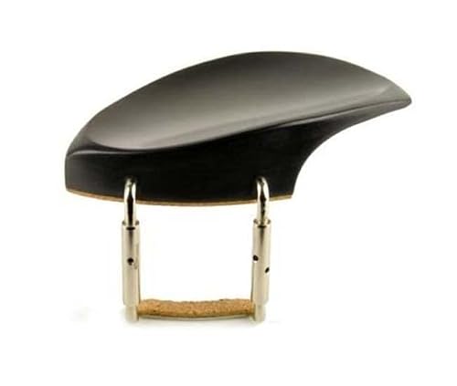 MUSICAL STRING Chinrest Ebony wood Teka Model 4/4, Violin Parts, with u Clamp