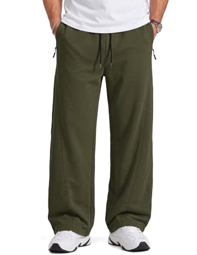 TARAINYA Baggy Jogginghose Herren Baumwolle mit Zipper Taschen
